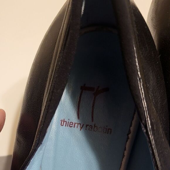 Thierry Rabotin Black Glove Leather High-Vamp Pumps sz.7/38 Ret $460 Mint - Picture 6 of 9